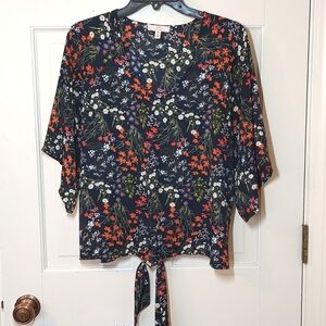 Como Vintage Floral Print Top, size M